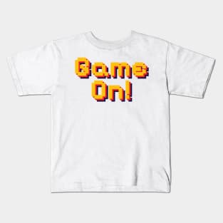 Game On! Pixel Game Typography Kids T-Shirt